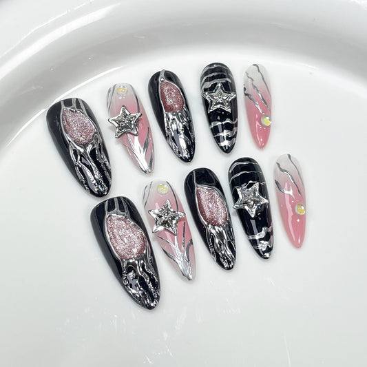 Haute Hands™ Stellar Midnight Hand-Worn Nail Collection